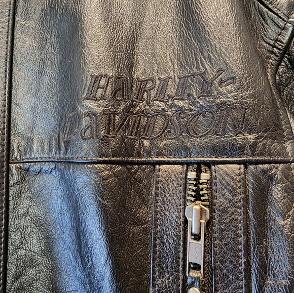 Harley-Davidson Men's Vintage Leather Motorcycle Jacket Size Medium - Picture 2 of 16